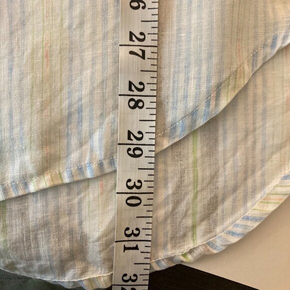 Mens‎ Tommy Bahama Linen Relaxed LS BD Muted Striped Shirt  XL - Picture 9 of 10